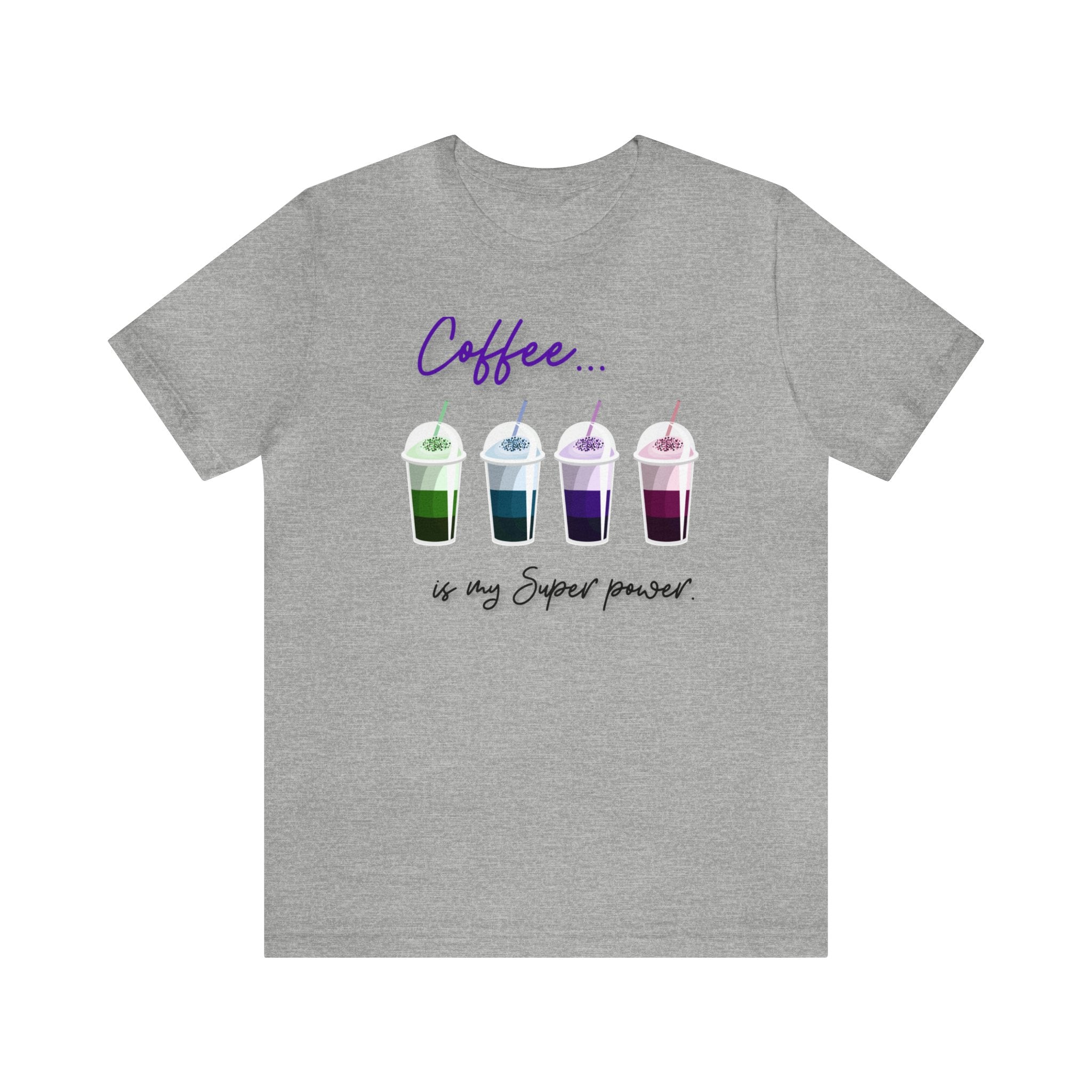 Coffee frapp rainbow black Unisex Jersey Short Sleeve Tee
