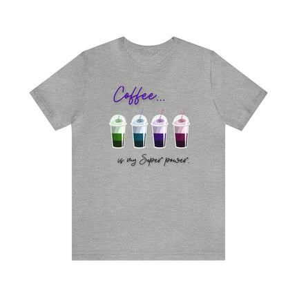 Coffee frapp rainbow black Unisex Jersey Short Sleeve Tee