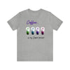 Coffee frapp rainbow black Unisex Jersey Short Sleeve Tee