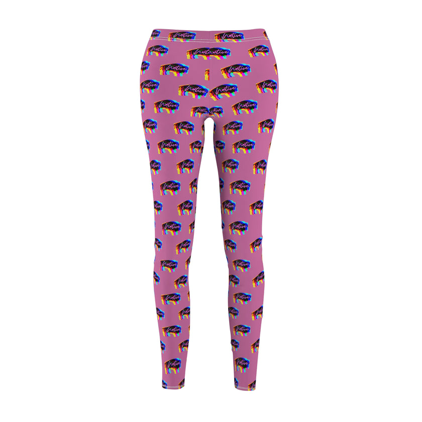 Muliti Color Innii-Bison Light Pink Women's Casual Leggings