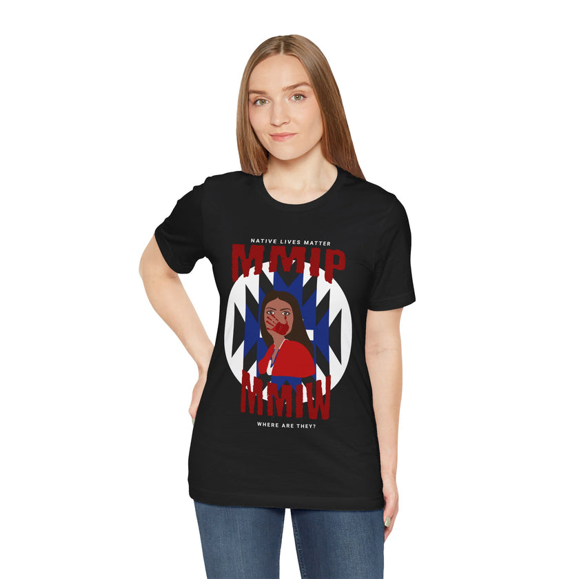 Black MMIP MMIW Shirt, Unisex Jersey Short Sleeve Tee