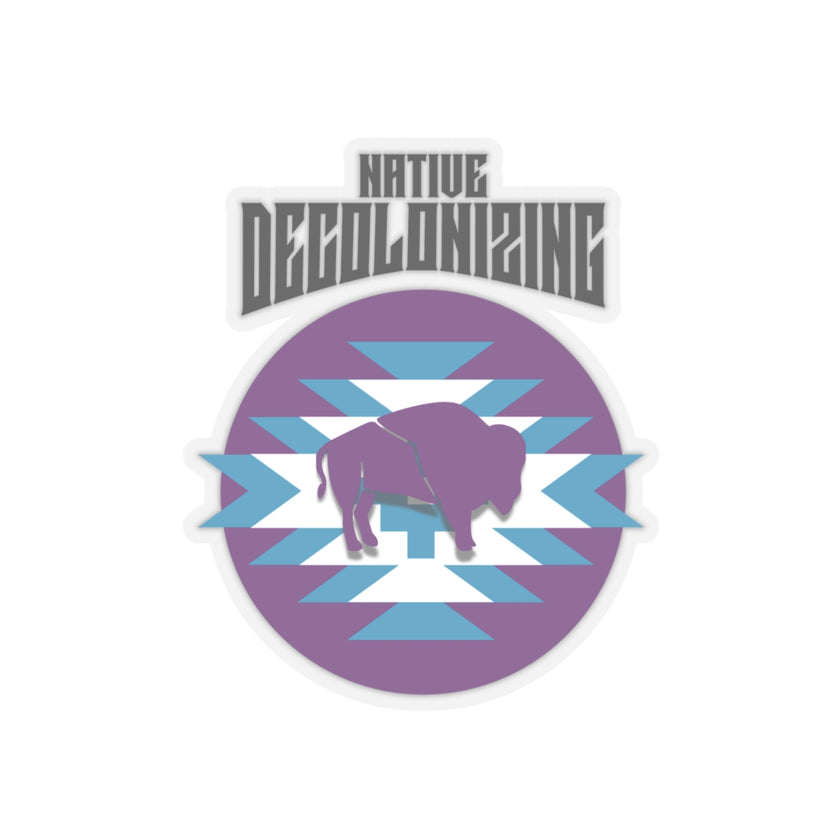 Native Bison, Decolonizing, Kiss-Cut Stickers