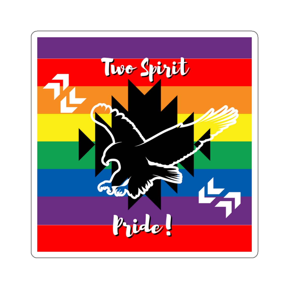 Two Spirit Pride Kiss-Cut Stickers