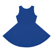 Pink Sweetness on Blue Girls' Sleeveless Sundress