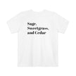 Your Tribe, food and Medicine, personalized Shirt, Blue, Black, or White, Unisex Pocket T-shirt