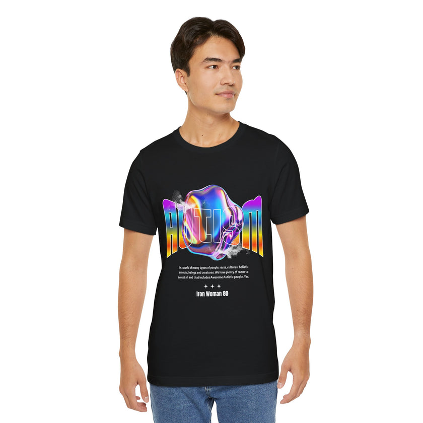 Autism Acceptance, Awareness Shirt, Black Unisex Jersey Short Sleeve Tshirt