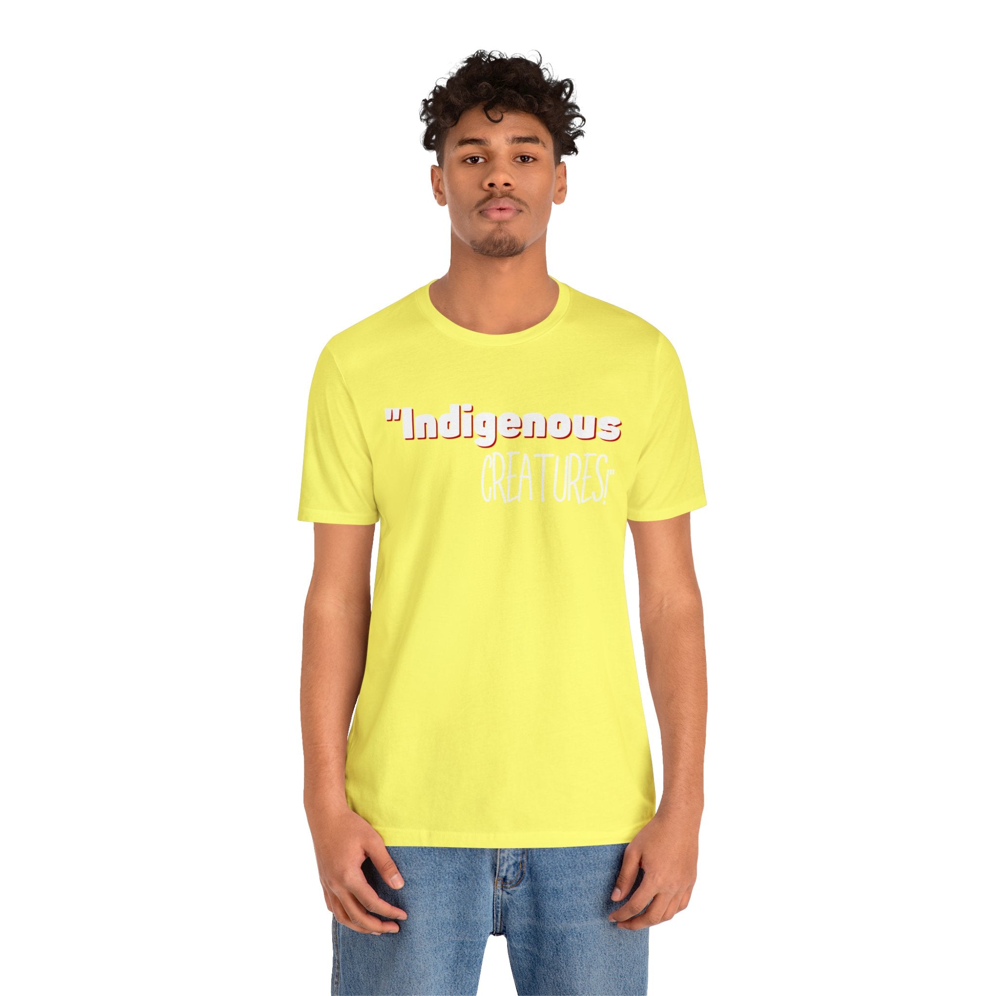 Indigenous...... status? Creatures Black Unisex Jersey Short Sleeve Tee