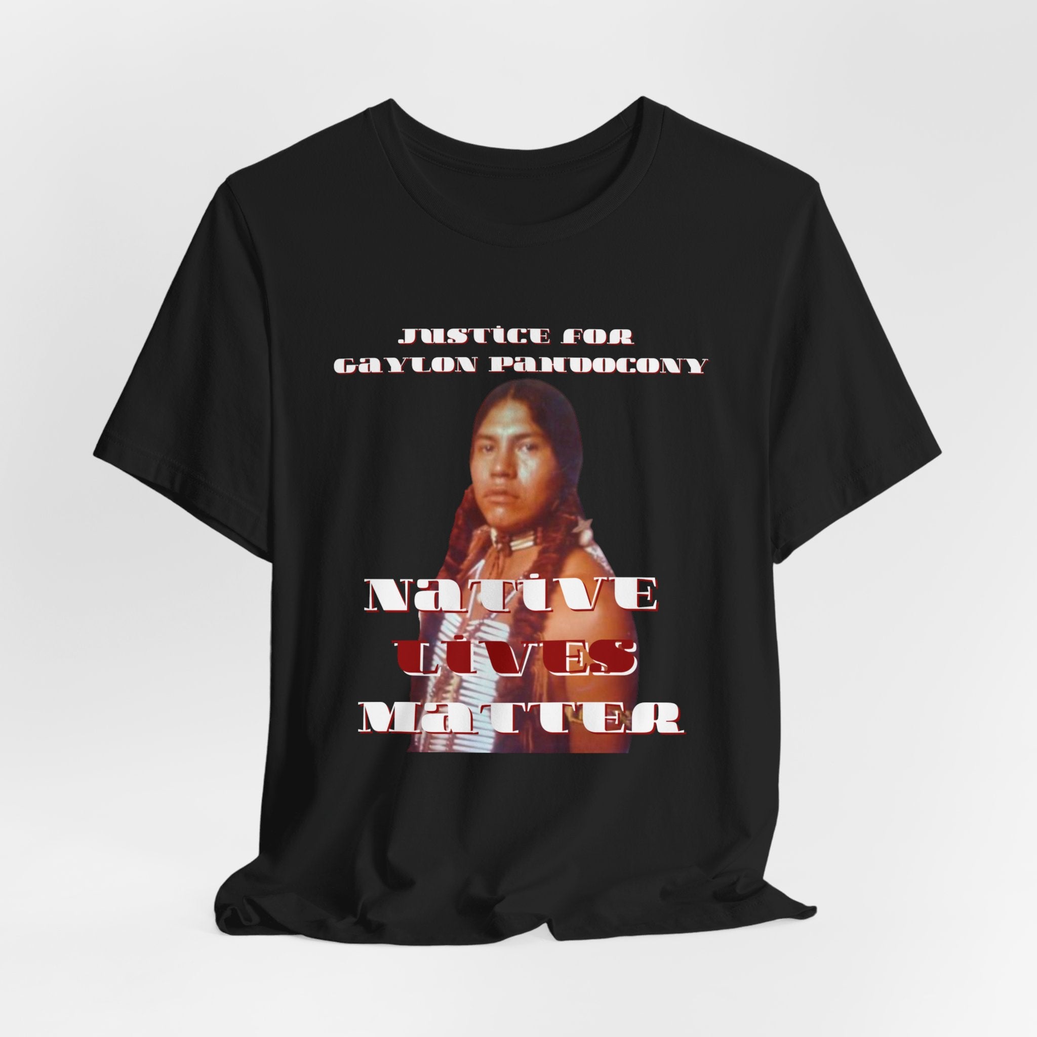 Justice for Gaylon Pahdocony MMIP, White or Black, Unisex Short Sleeve Tee