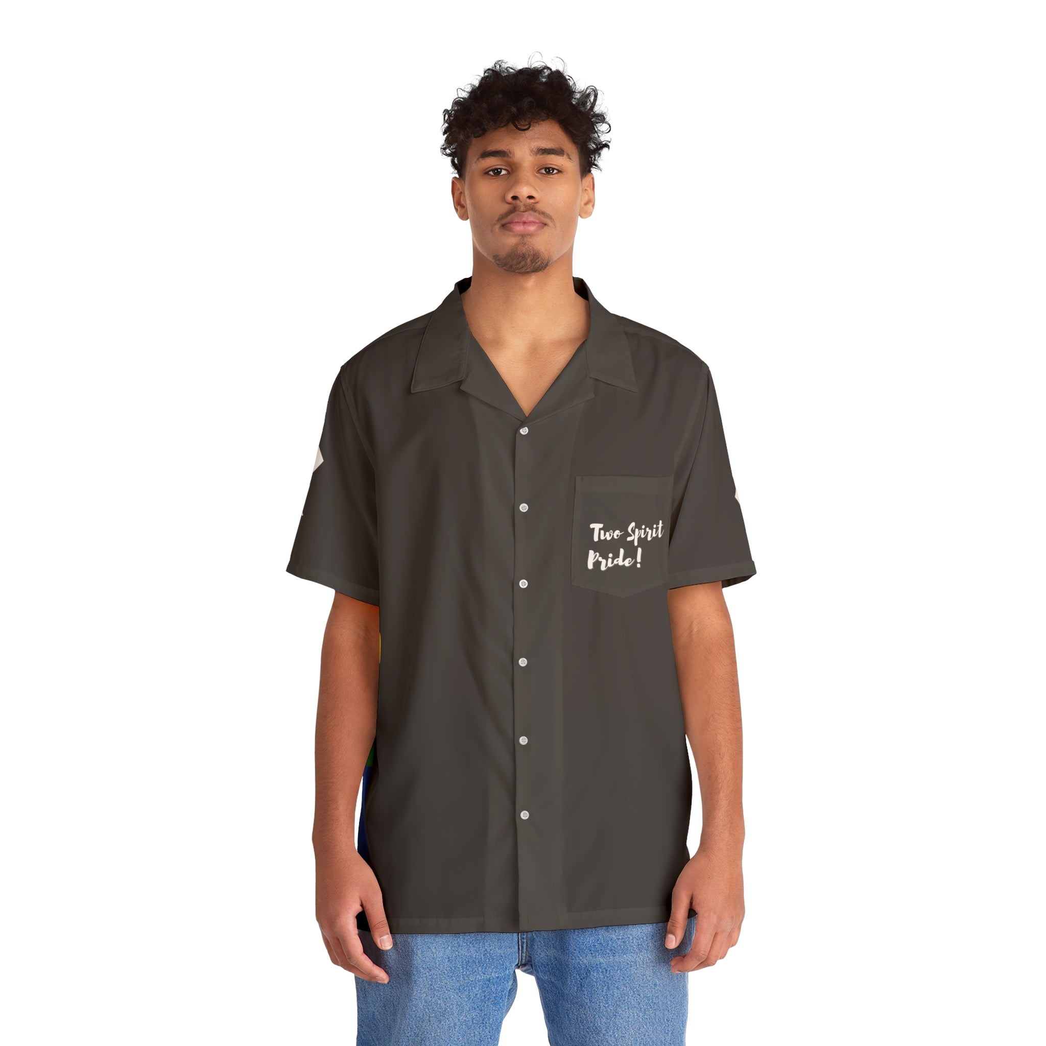 Two Spirit Pride Men's Hawaiian Shirt (AOP)