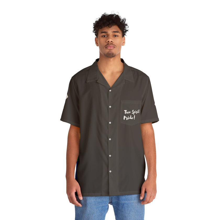 Two Spirit Pride Men's Hawaiian Shirt (AOP)