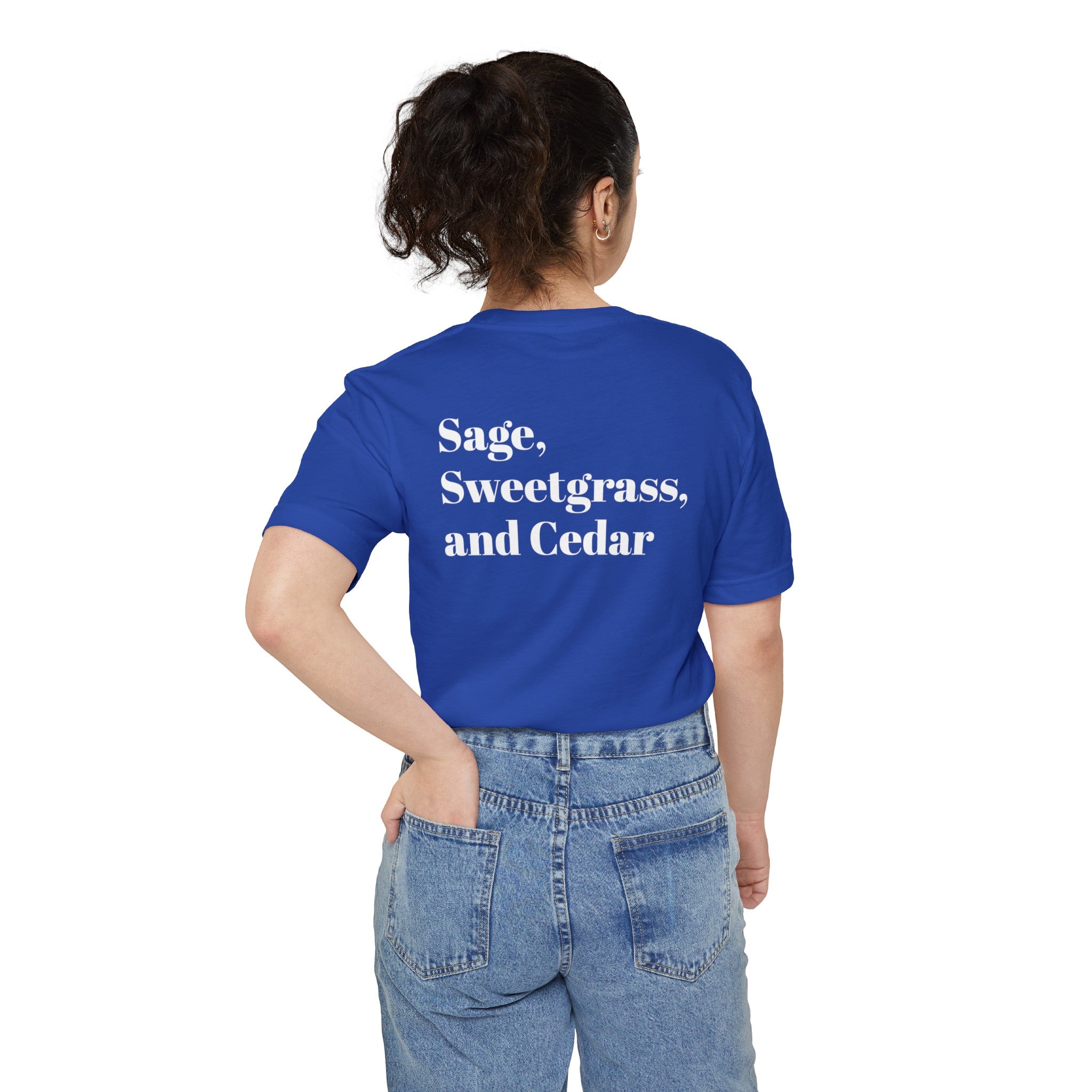 Your Tribe, food and Medicine, personalized Shirt, Blue, Black, or White, Unisex Pocket T-shirt
