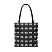 White Innii-Bison with Rainbow Colored Text Tote Bag