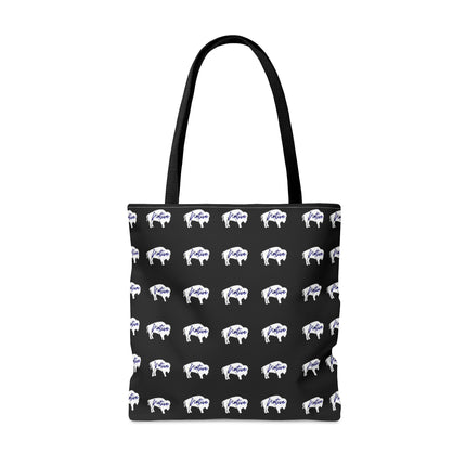 White Innii-Bison with Rainbow Colored Text Tote Bag