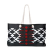 Black, Red, and White Warrior Weekender Bag
