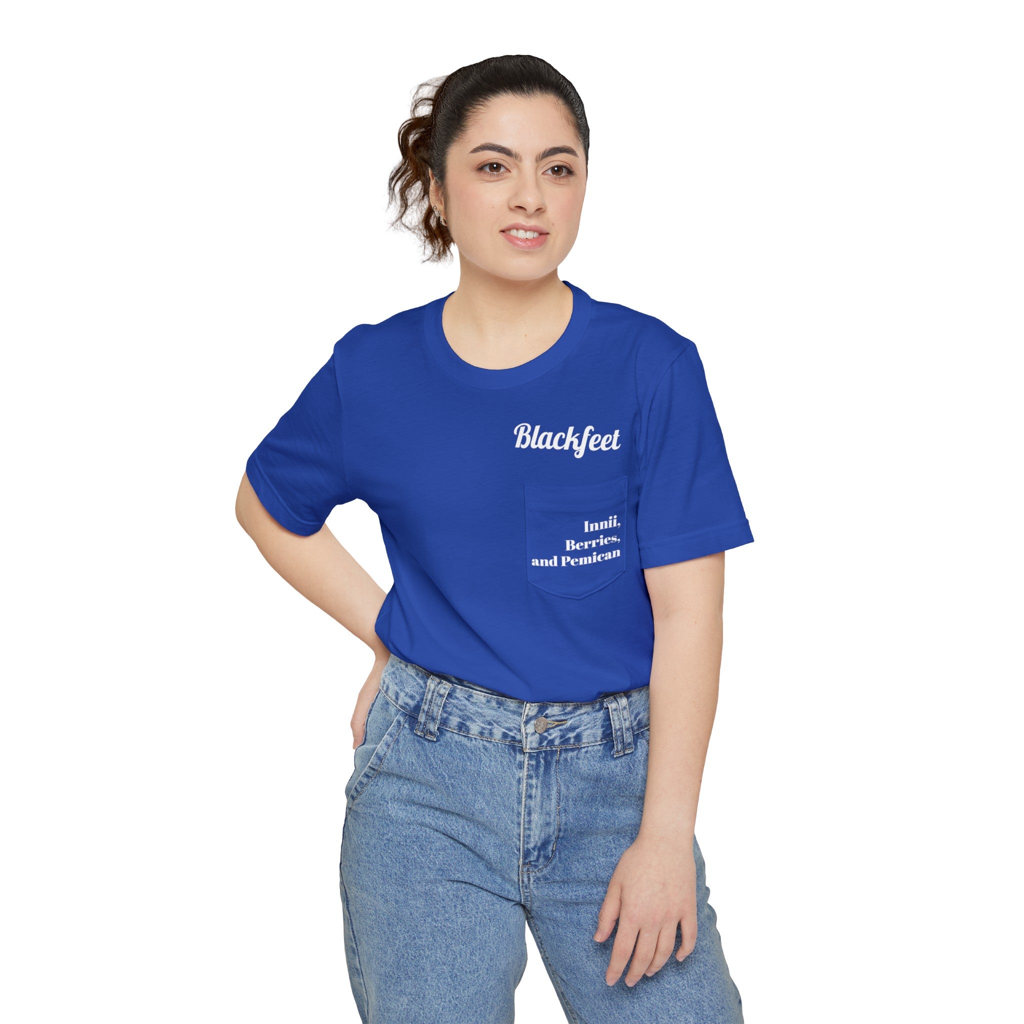 Your Tribe, food and Medicine, personalized Shirt, Blue, Black, or White, Unisex Pocket T-shirt