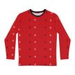 Red Native Stars Pattern Men's Long Sleeve Shirt (AOP)