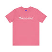 Snaggable, Rez Humor, Black, Asphalt, Pink or Red, Unisex Jersey Short Sleeve Tee