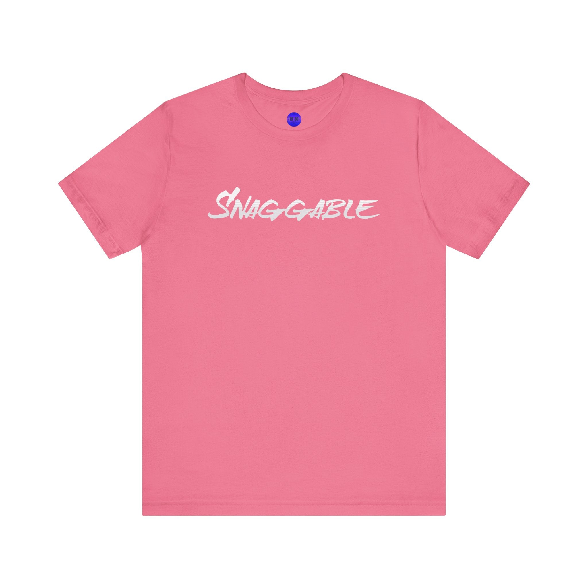 Snaggable, Rez Humor, Black, Asphalt, Pink or Red, Unisex Jersey Short Sleeve Tee