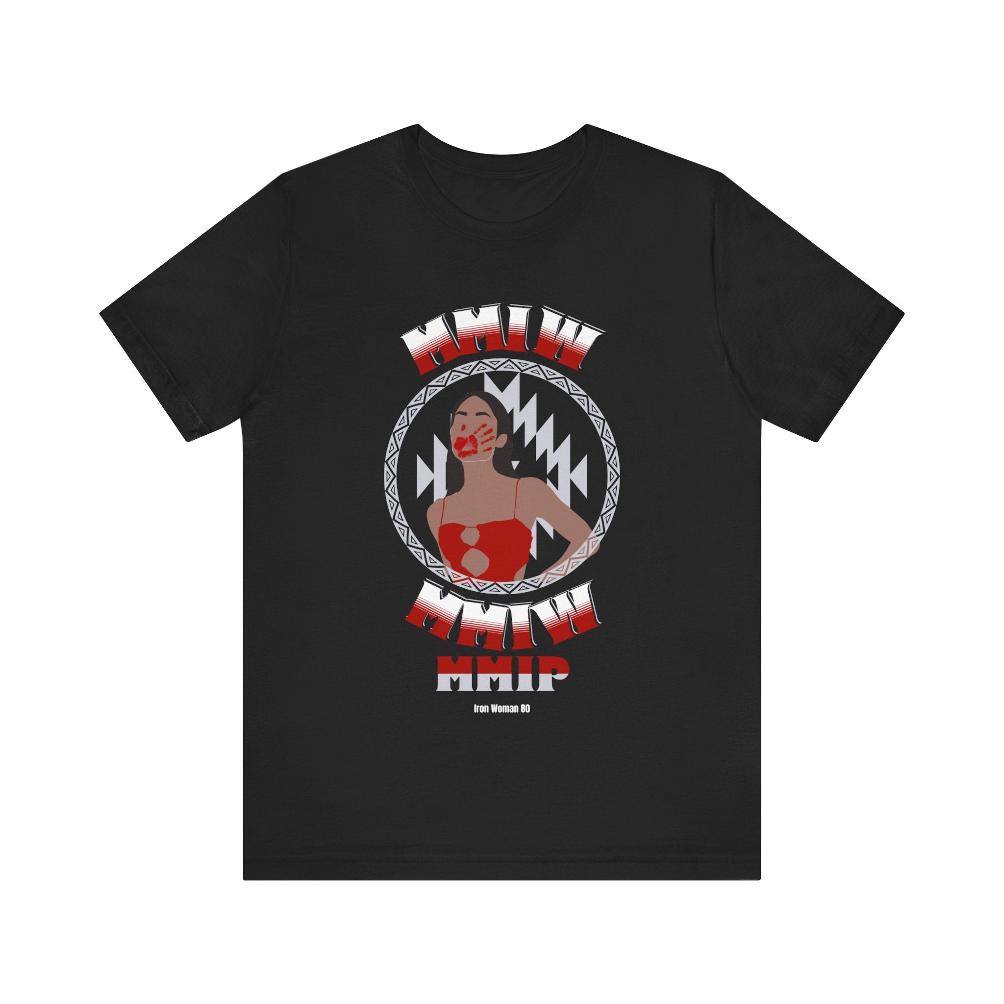 MMIP, MMIW, MMIM, Native American Awareness, Red or Black Unisex Jersey Short Sleeve Tee