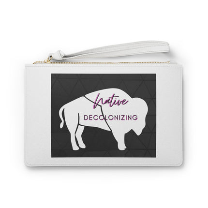 Native Decolonizing Black/Magenta Clutch Bag