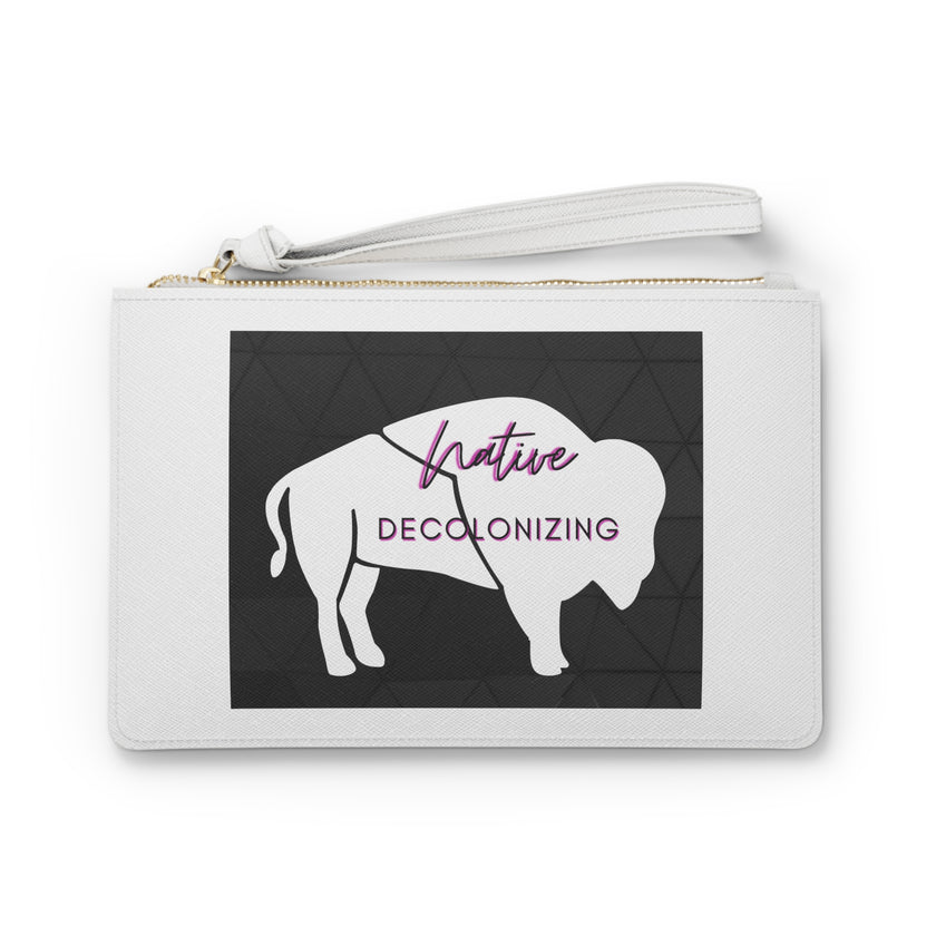 Native Decolonizing Black/Magenta Clutch Bag
