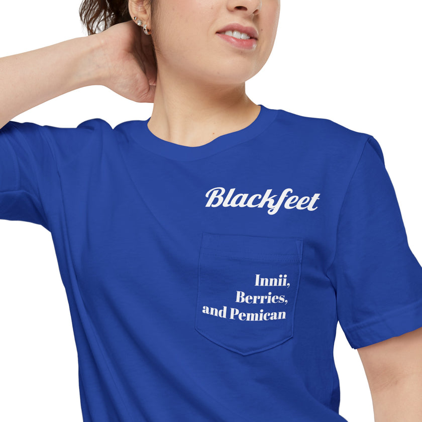 Your Tribe, food and Medicine, personalized Shirt, Blue, Black, or White, Unisex Pocket T-shirt
