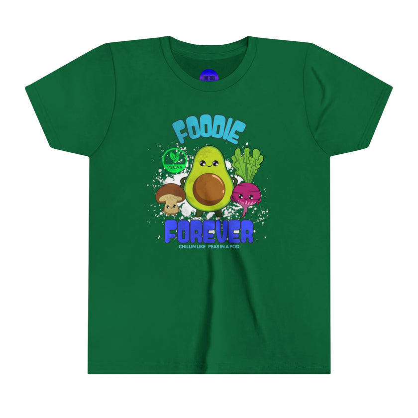 Foodie, Peas in a Pod, Healthy, White, Black, Green, or Blue Youth Short Sleeve Tee