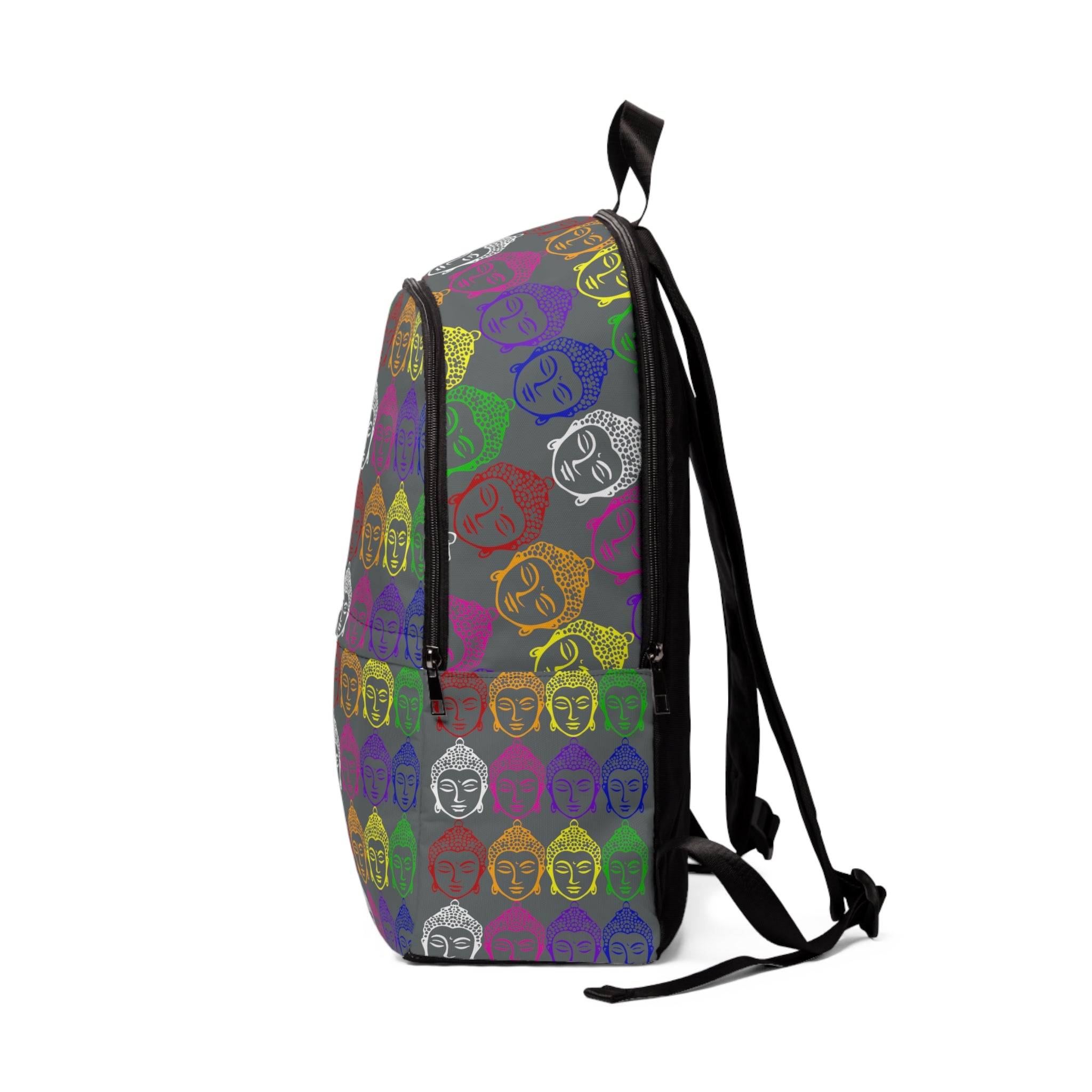 Unisex Fabric Backpack, Rainbow of Many Buddhas, School backpack, Travel Backpack