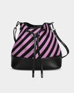 Black Mini Drawstring Bucket Bag