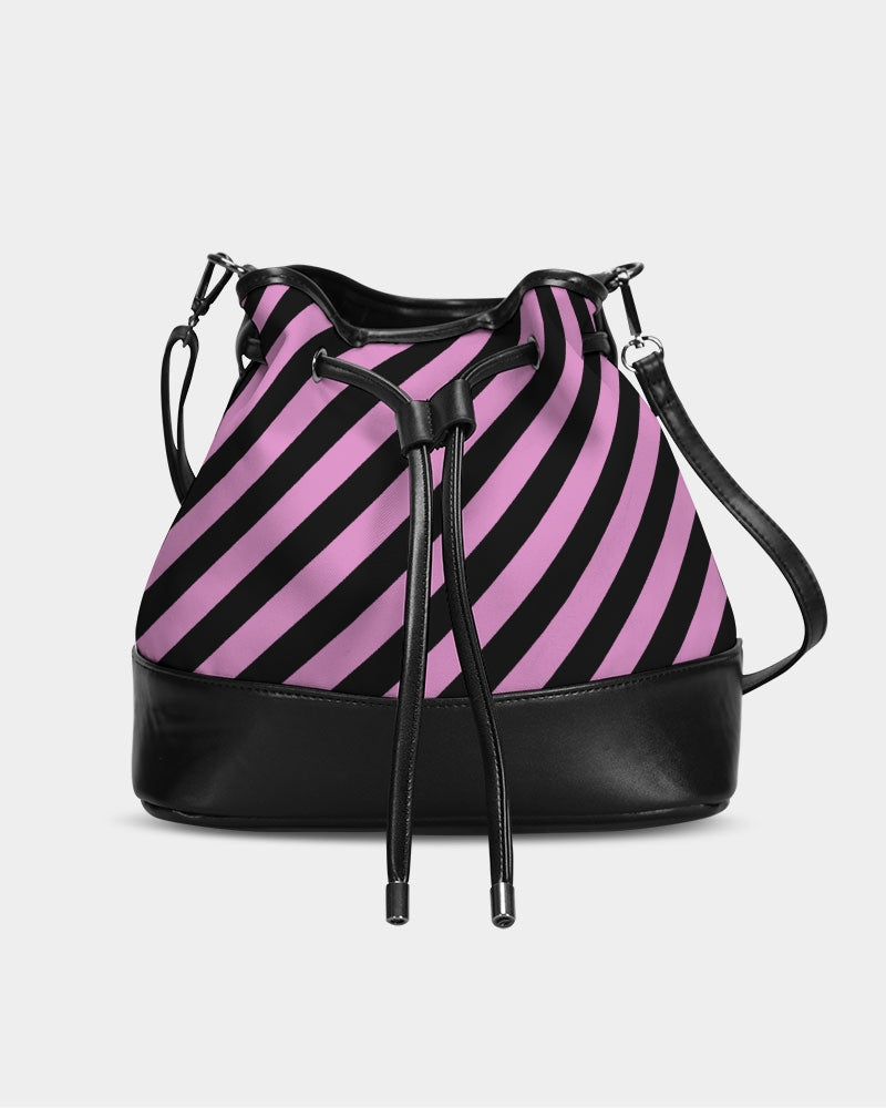 Black Mini Drawstring Bucket Bag