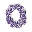 White and Purple Floral Hair Scrunchie