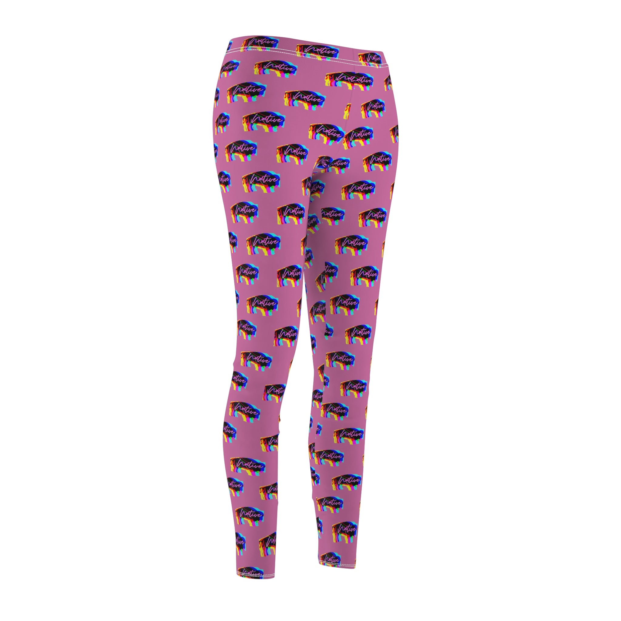 Muliti Color Innii-Bison Light Pink Women's Casual Leggings