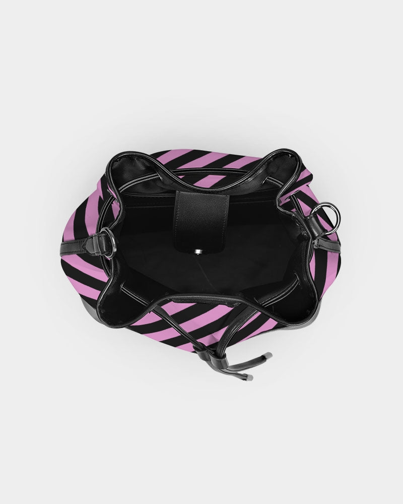 Black Mini Drawstring Bucket Bag