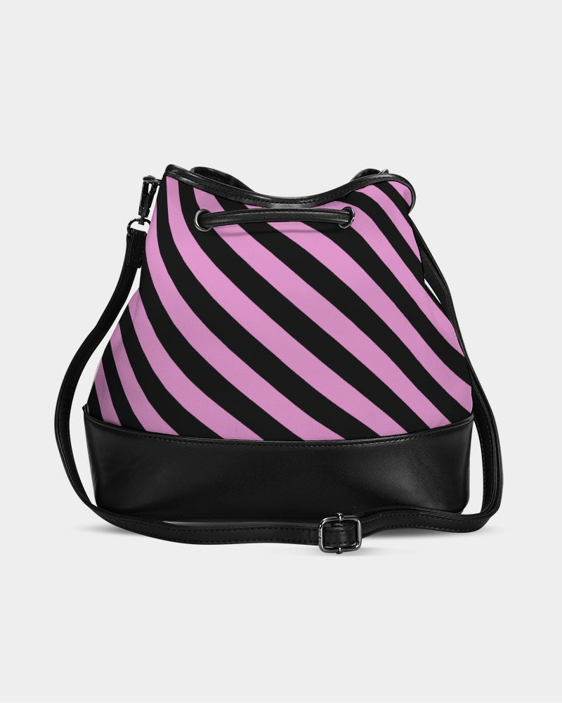 Black Mini Drawstring Bucket Bag