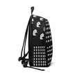 White Innii-Bison Black Backpack with Rainbow Native Indigenous Text Unisex Fabric Backpack-Laptop pocket