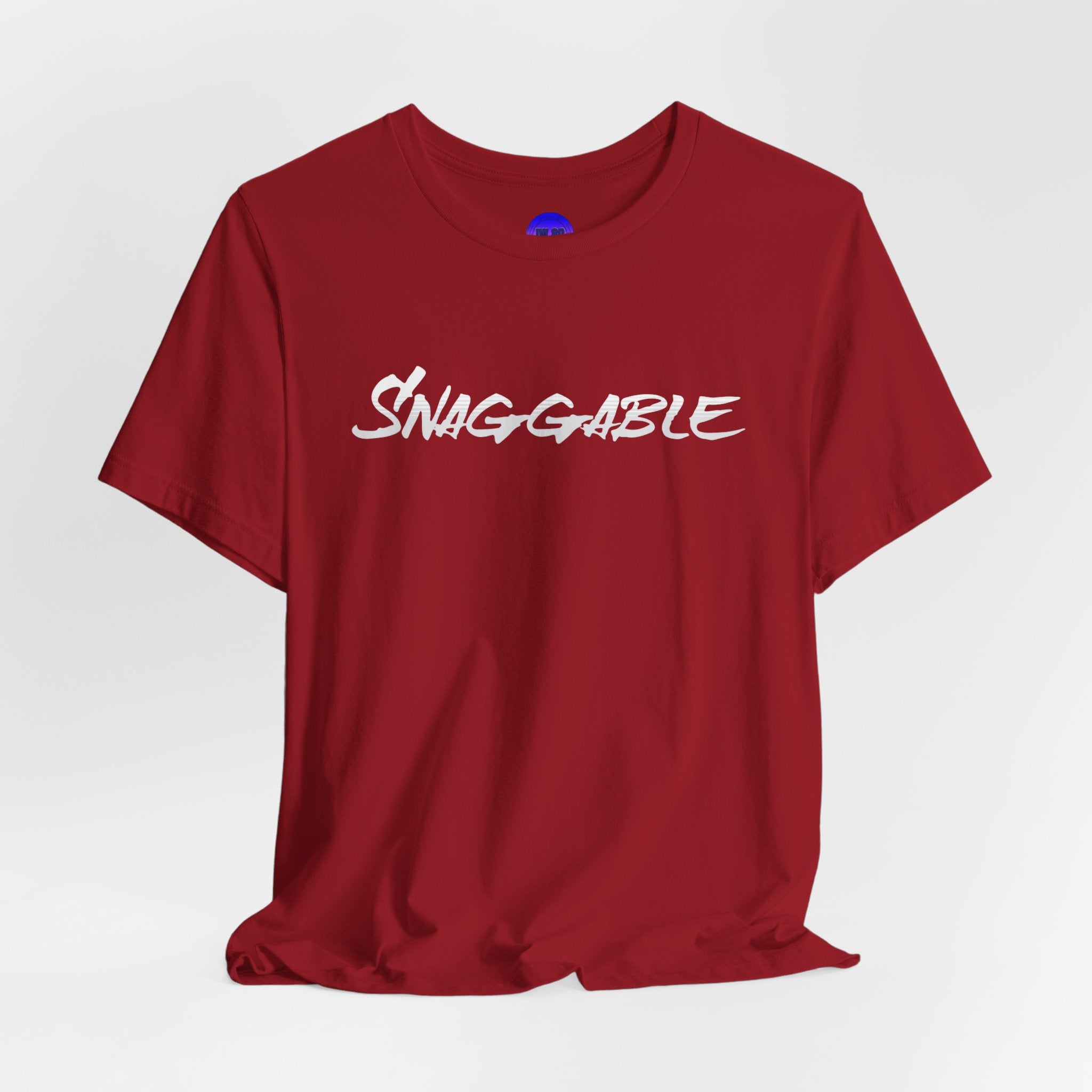 Snaggable, Rez Humor, Black, Asphalt, Pink or Red, Unisex Jersey Short Sleeve Tee