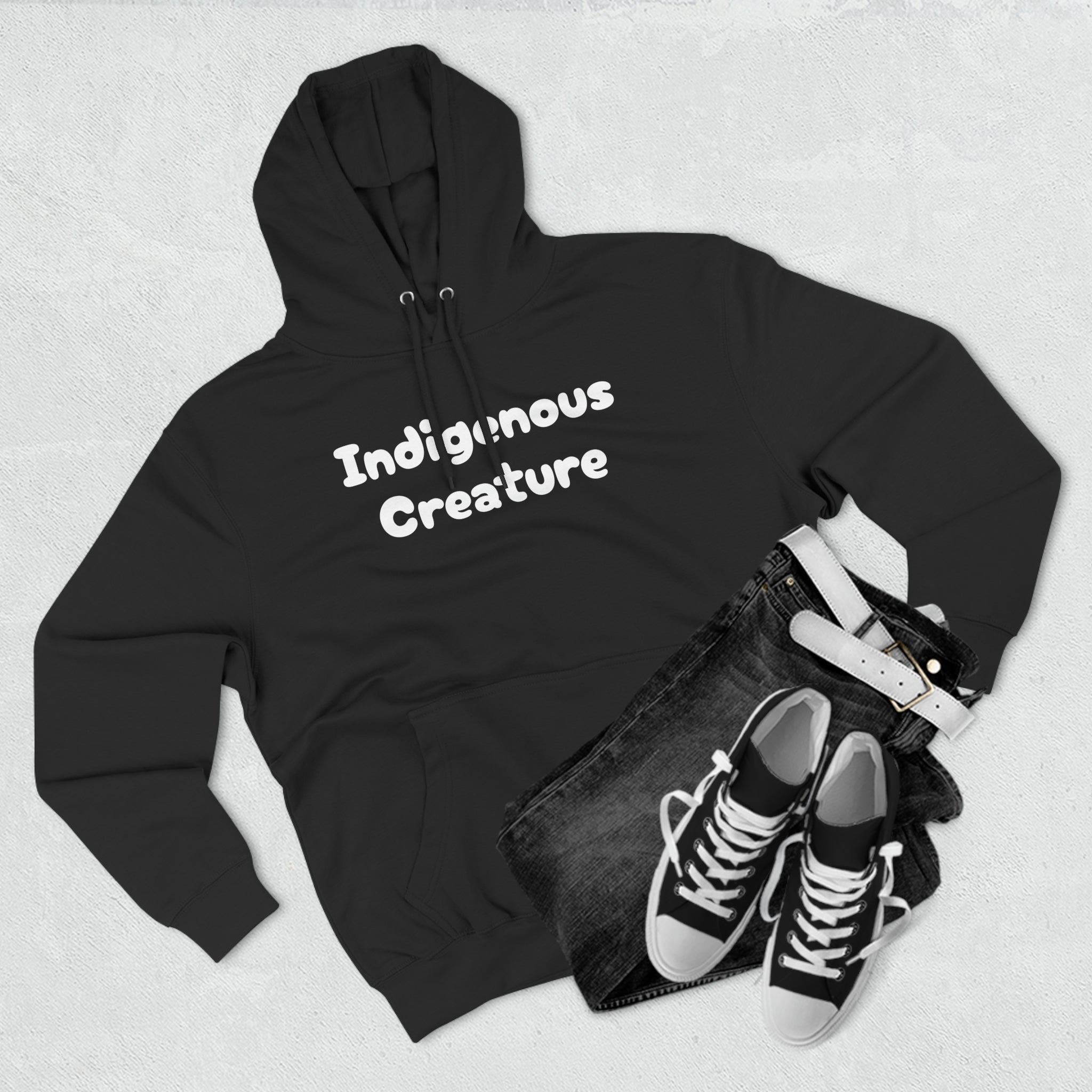 Indigenous Creature Three-Panel Fleece Hoodie