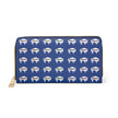 Blue-Rainbow Indigenous White Innii-Bison Zipper Wallet-Native Collection-Iron Woman 80