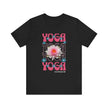 Lotus Flower Graphic, Yoga Unisex Jersey Short Sleeve Tshirt, Black or White