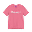 Snaggable, Rez Humor, Black, Asphalt, Pink or Red, Unisex Jersey Short Sleeve Tee