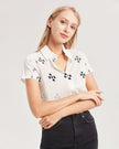 Grayscale Native Stars Women's All-Over Print Short Sleeve Button Up