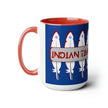 Indian Time, always on time Two-Tone Coffee Mugs, 15oz