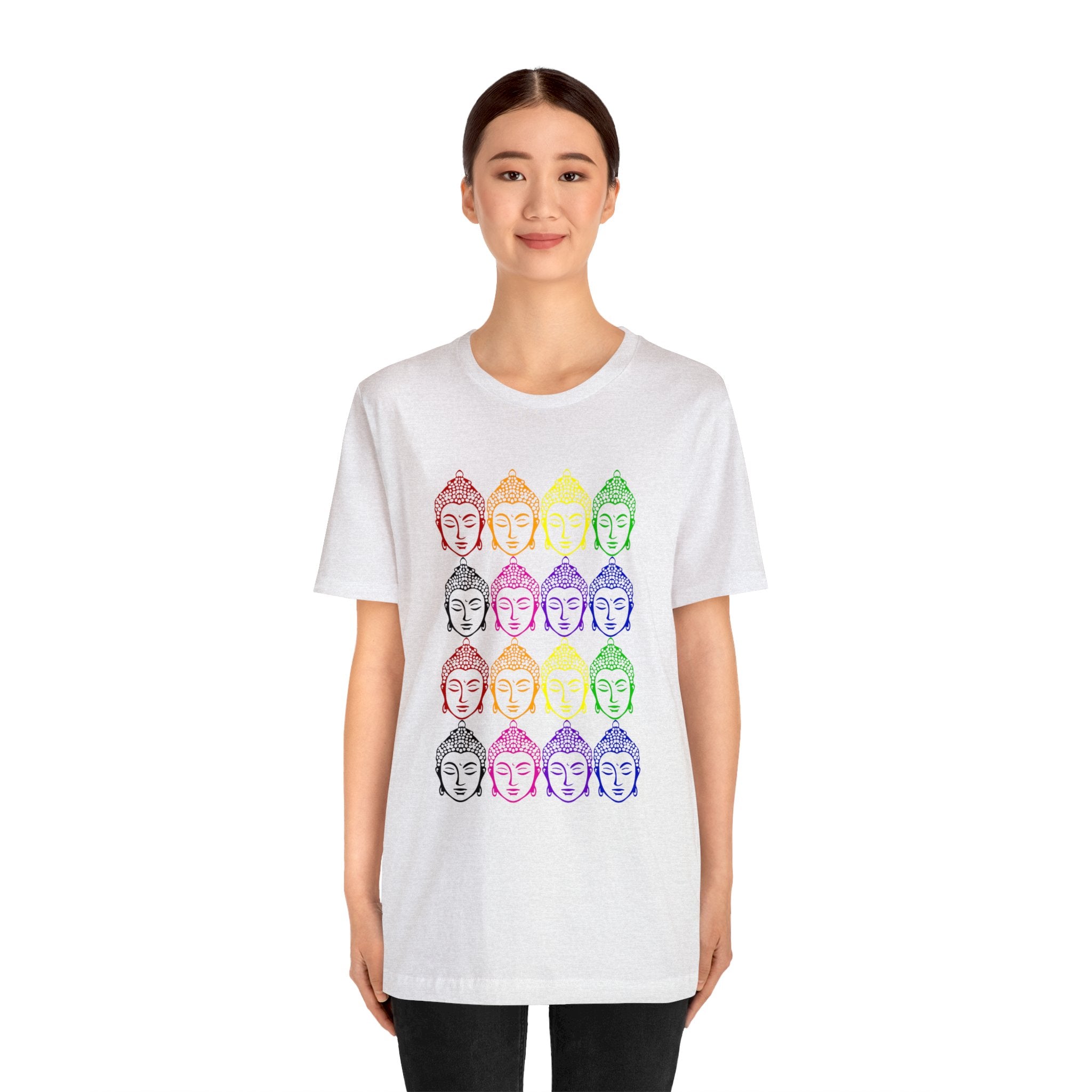 Rainbow of Buddhas Unisex Jersey Short Sleeve Tee