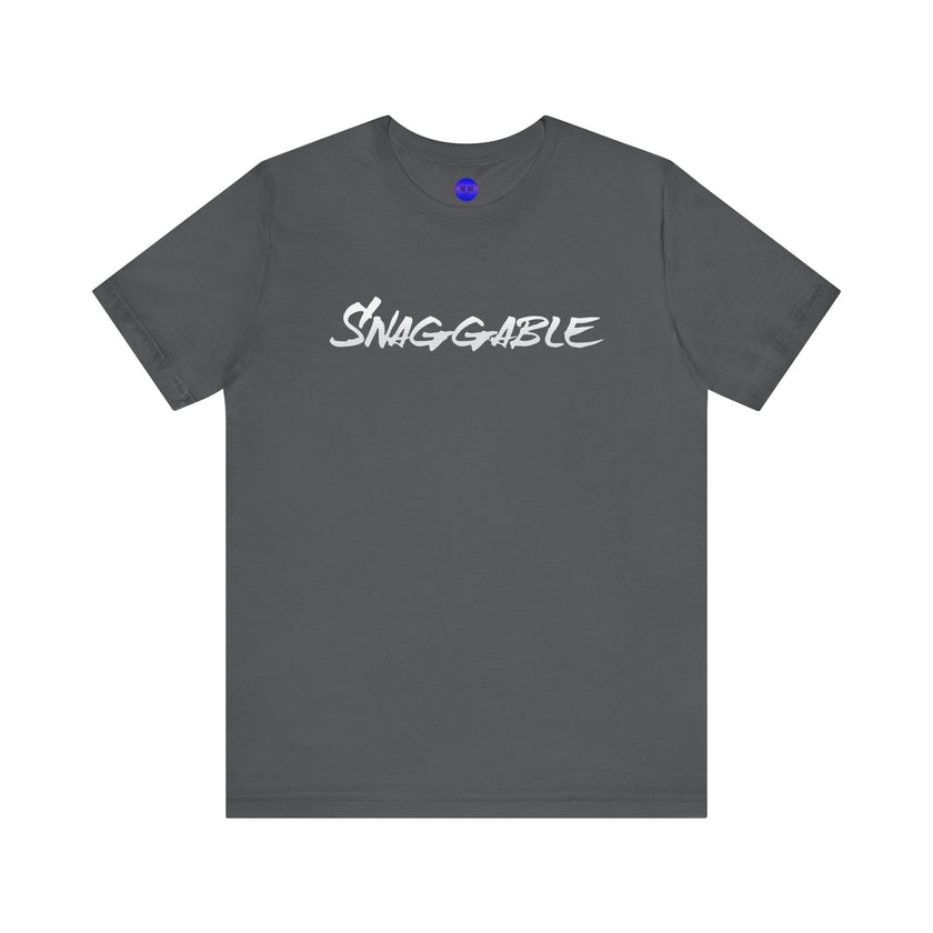 Snaggable, Rez Humor, Black, Asphalt, Pink or Red, Unisex Jersey Short Sleeve Tee