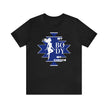 My Body My Choice Not Yours Womens Rights Awareness Black and Blue Unisex Jersey Short Sleeve Tee