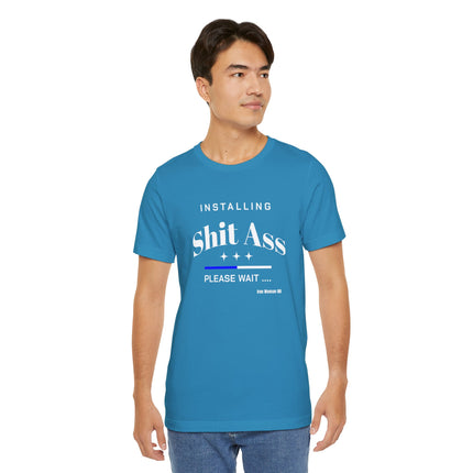 Native Humor, Sh*T A$$, Black Unisex Jersey Short Sleeve Tshirt