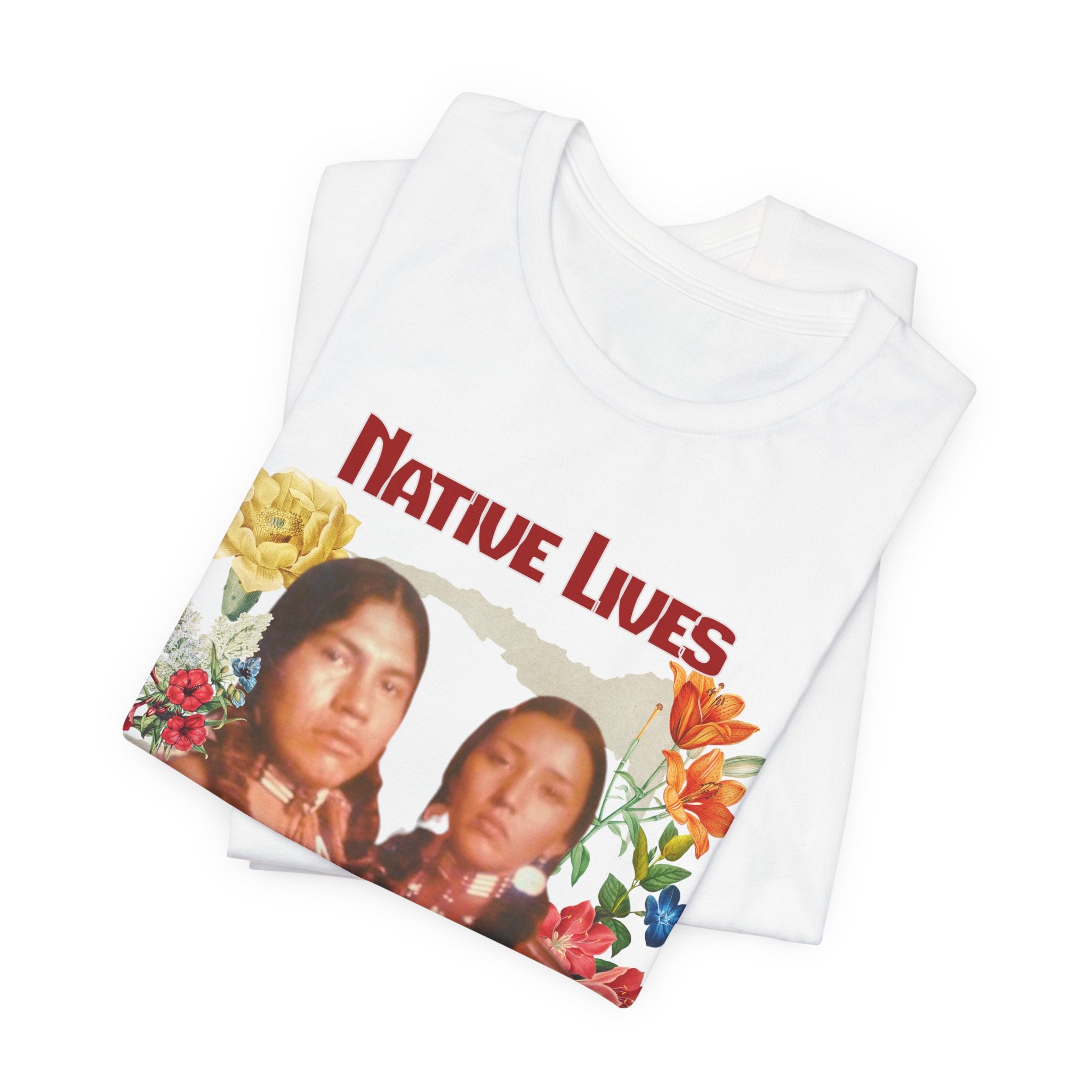 Native Lives Matter, MMIW, MMIP, MMIM Black or White, Unisex Jersey Short Sleeve Tshirt