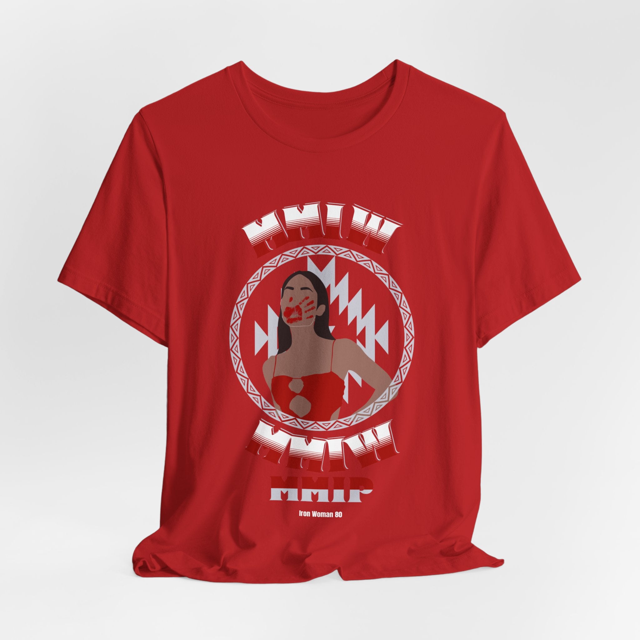 MMIP, MMIW, MMIM, Native American Awareness, Red or Black Unisex Jersey Short Sleeve Tee