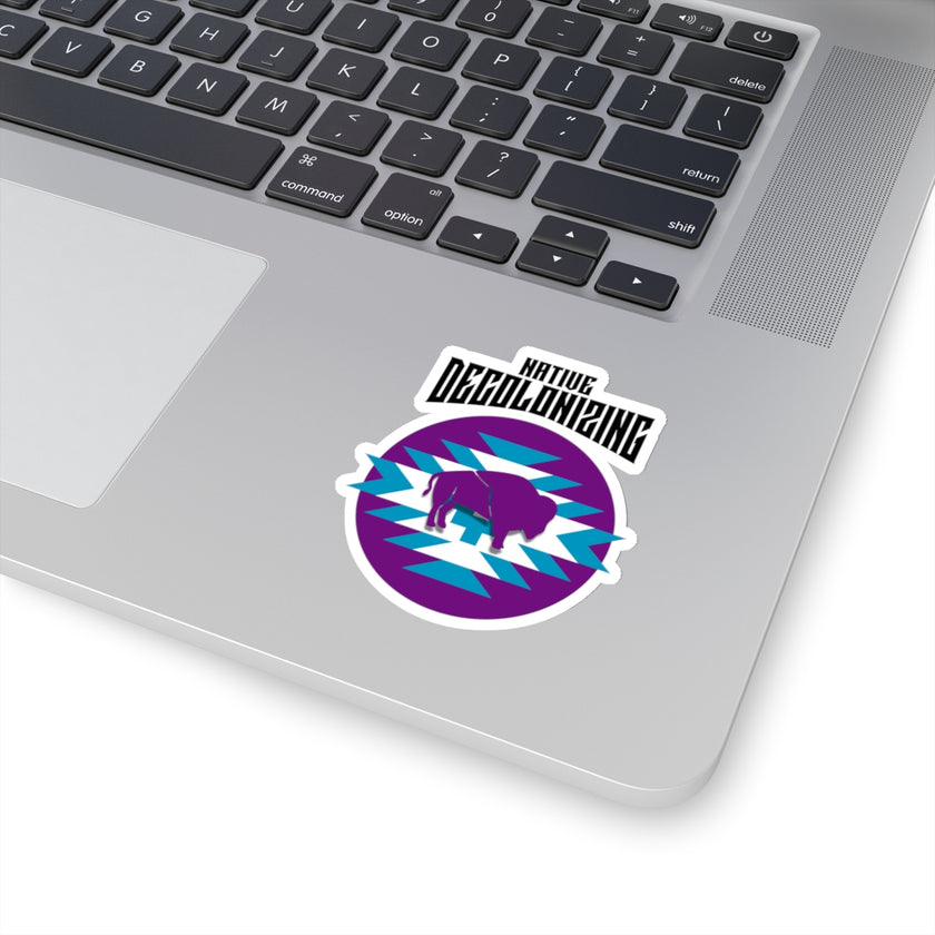Native Bison, Decolonizing, Kiss-Cut Stickers