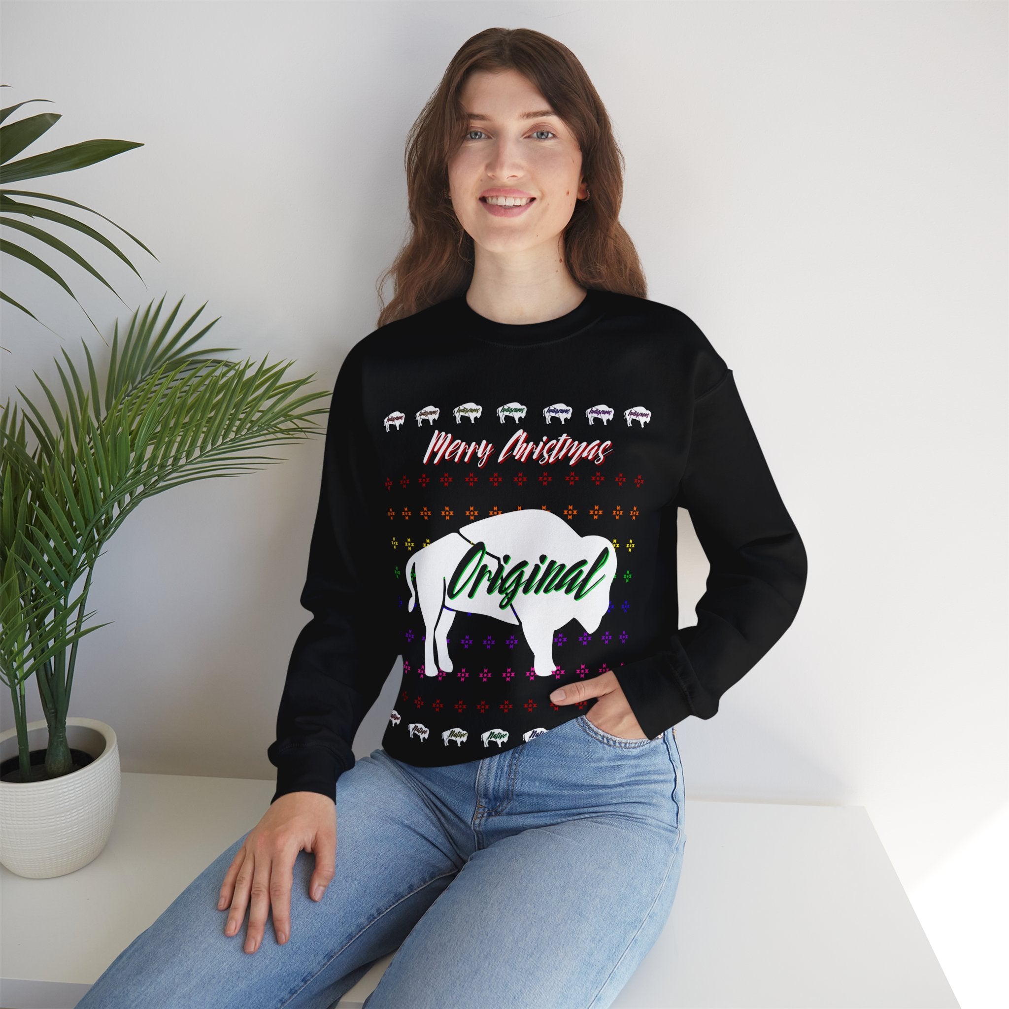 Ugly Christmas Original Black Unisex Heavy Blend™ Crewneck Sweater